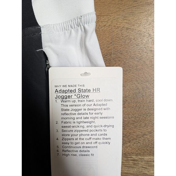 Lululemon Jogger Pants Womens 2 Gray White Adapted State High Rise Glow Pull-On - Picture 3 of 4